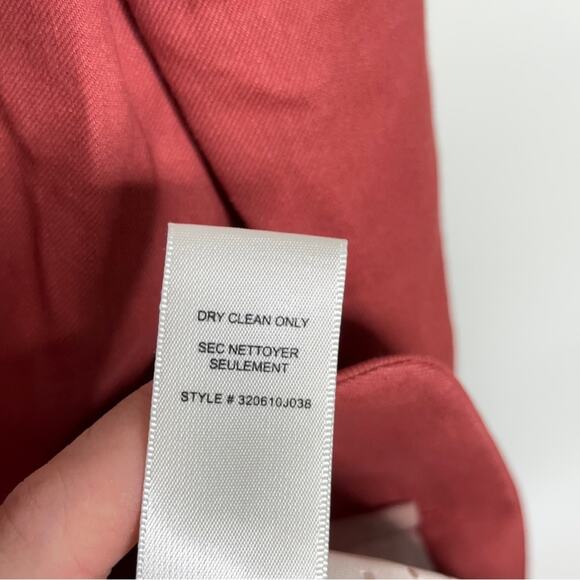 REBECCA TAYLOR Tailored Linen Suit Jacket Blazer Brick Red Orange {VV4} - Picture 8 of 8